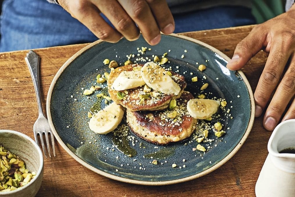 Cinnamon hemp pancakes