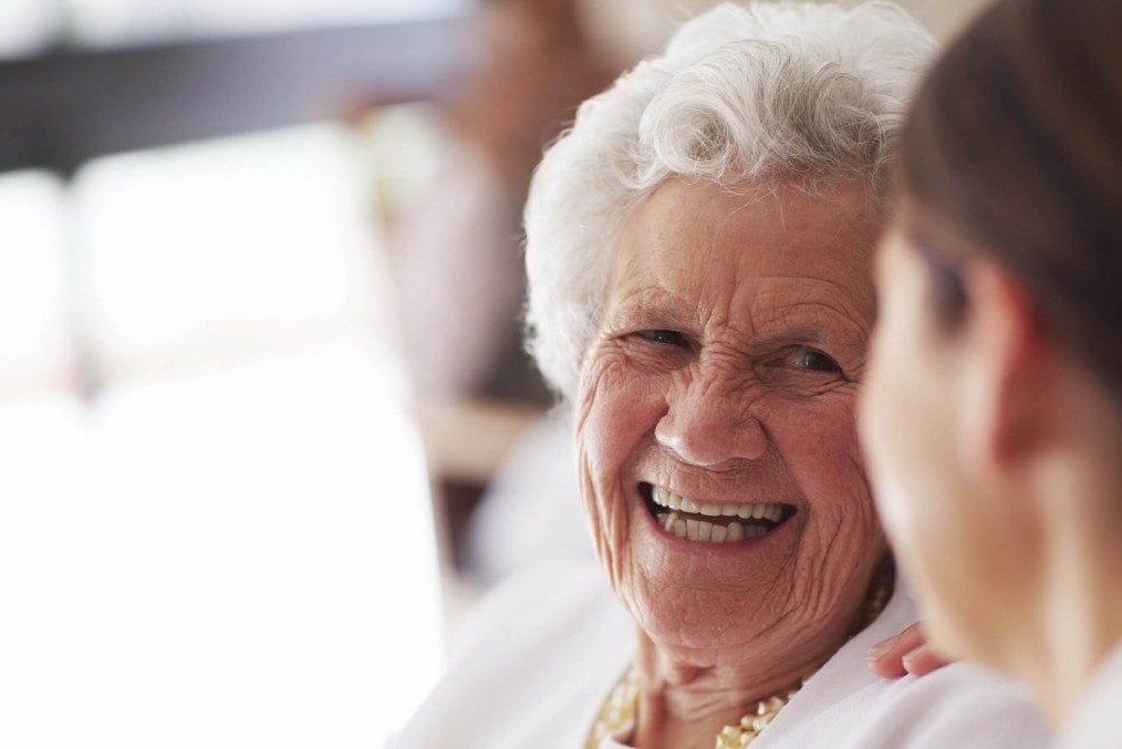 Old woman with Alzheimer's
