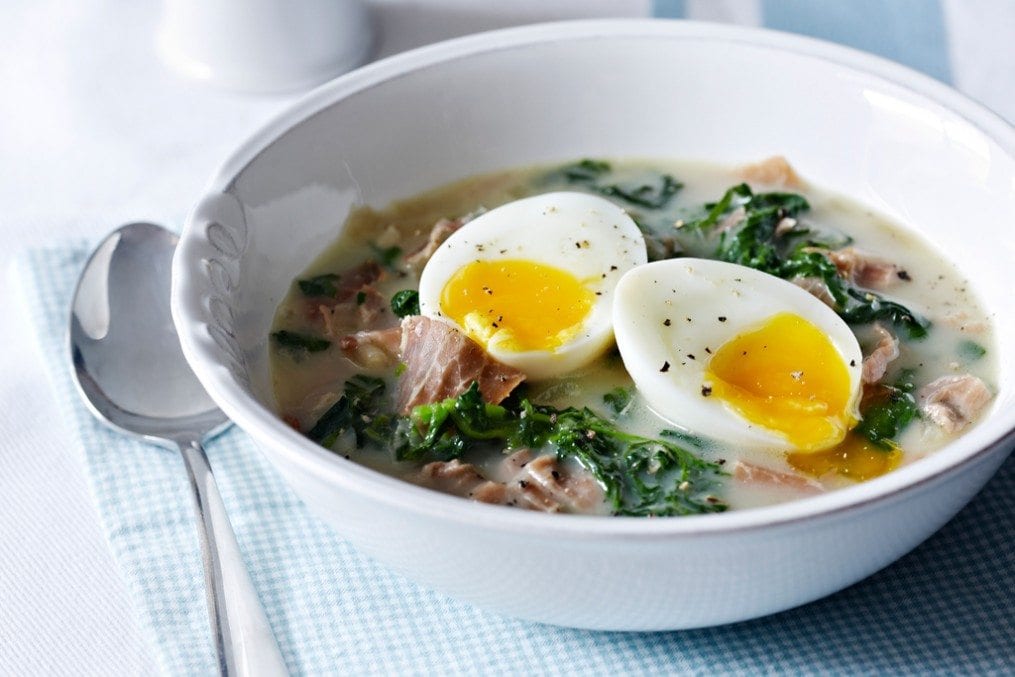 Watercress, Egg & Ham Soup